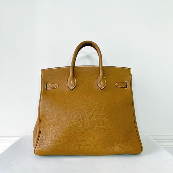 ■エルメス■ オータクロア32 ハンドバッグ トゴ ゴールド系/シルバー金具 □I刻印（2005年頃製造） 【HERMES】