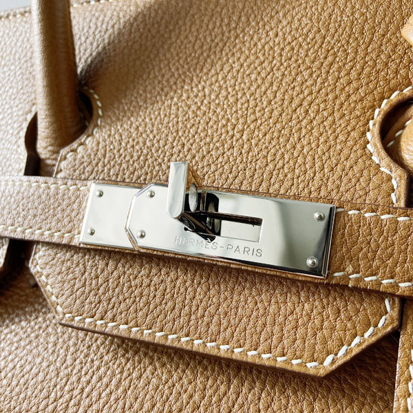 ■エルメス■ オータクロア32 ハンドバッグ トゴ ゴールド系/シルバー金具 □I刻印（2005年頃製造） 【HERMES】