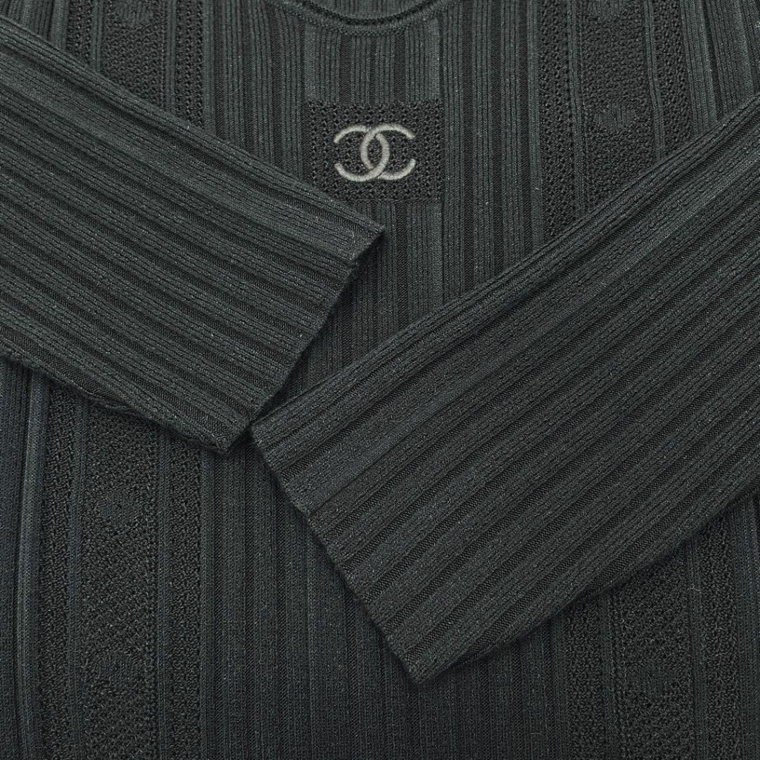 CHANEL シャネル ワンピース ココマーク プリーツ レーヨン 40