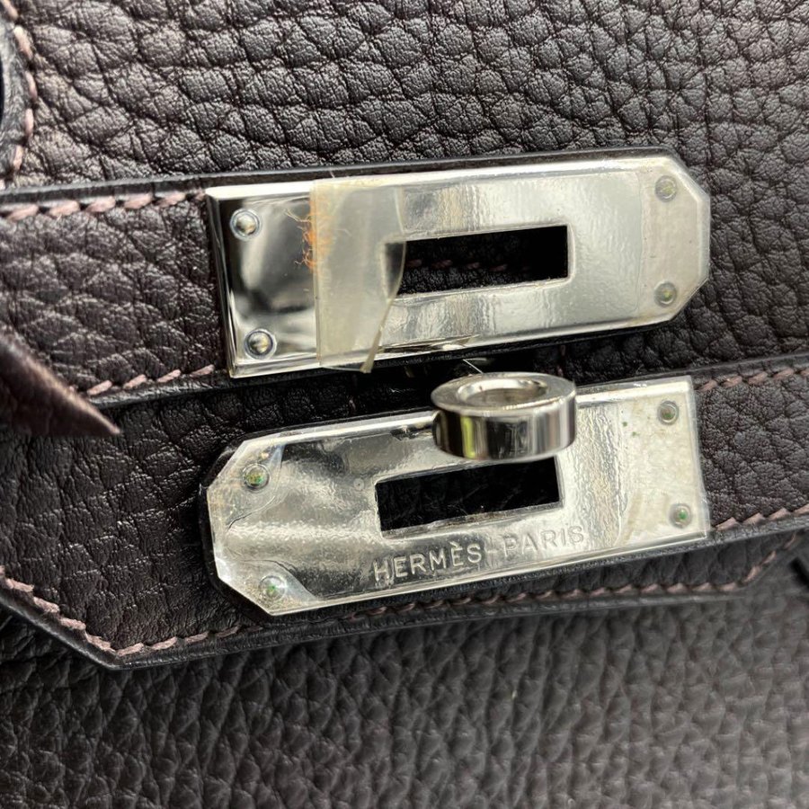 HERMES エルメス ハンドバッグ バーキン35 フィヨルド ダークブラウン  