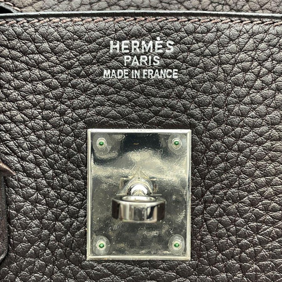 HERMES エルメス ハンドバッグ バーキン35 フィヨルド ダークブラウン  