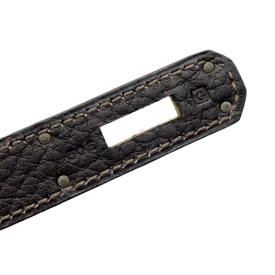 HERMES エルメス ハンドバッグ バーキン35 フィヨルド ダークブラウン  