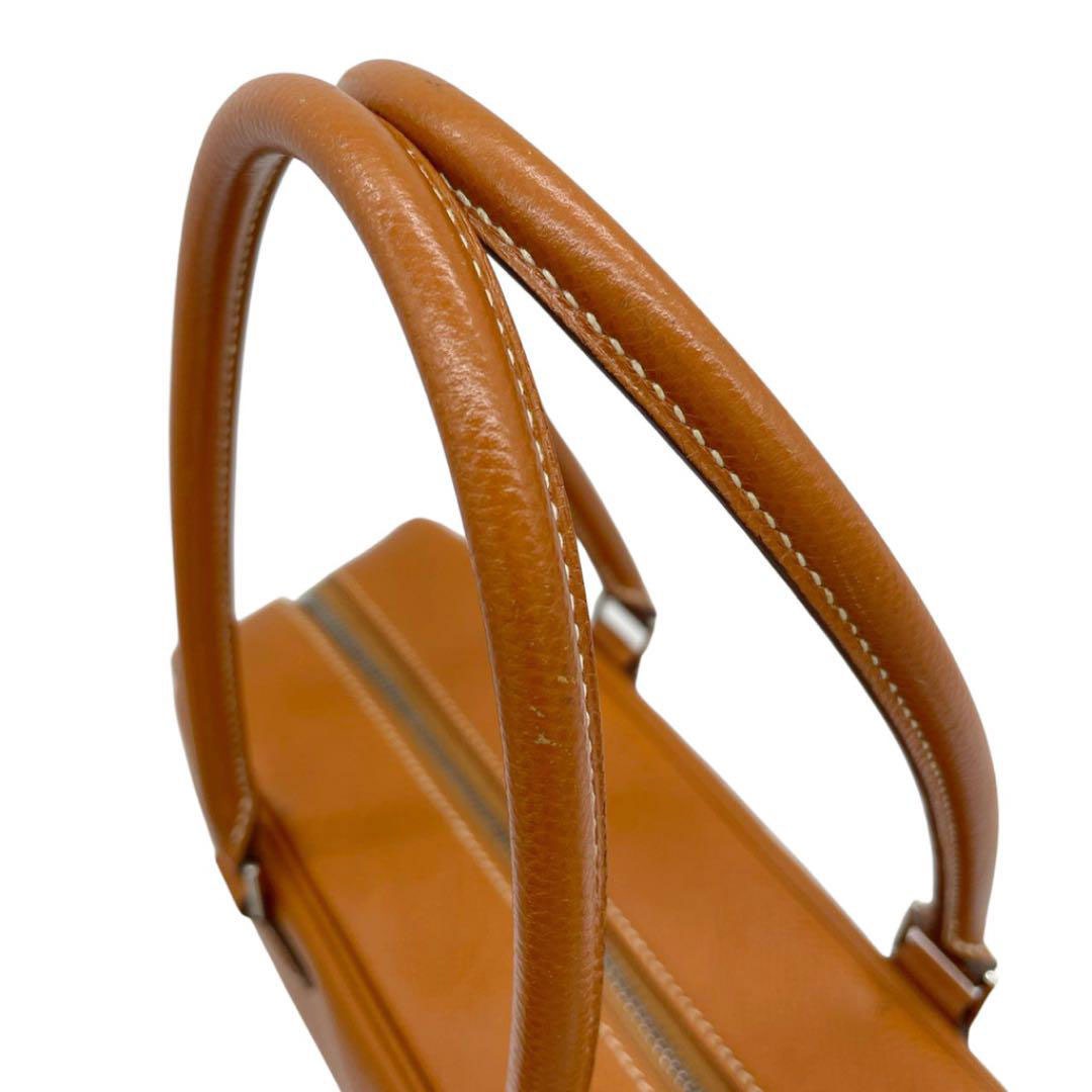 HERMES エルメス プリュム28 ハンドバッグ ヴォー・エプソン ブラウン