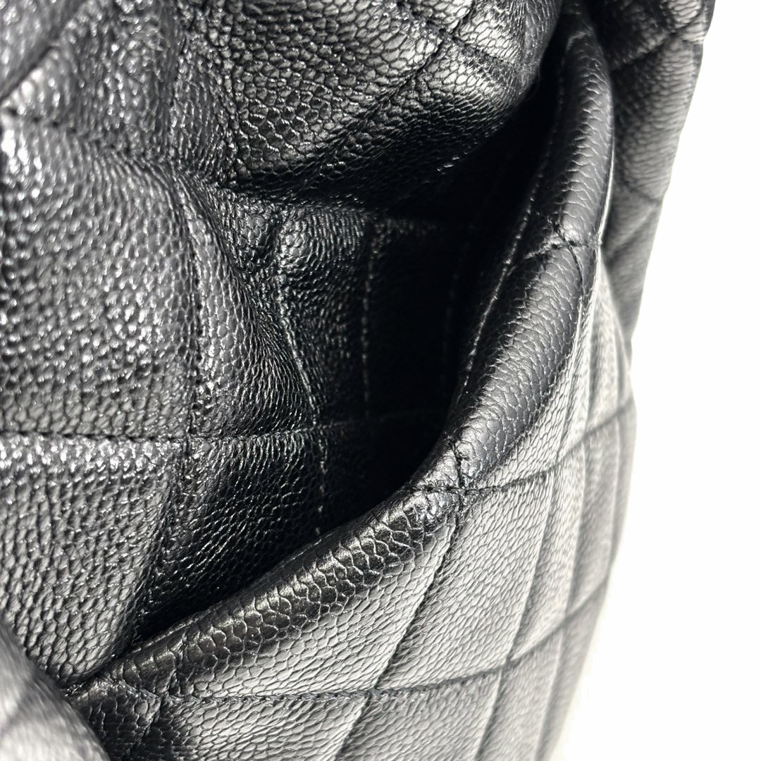 CHANEL シャネル 巾着型 2WAYチェーンショルダーバッグ キャビアスキン