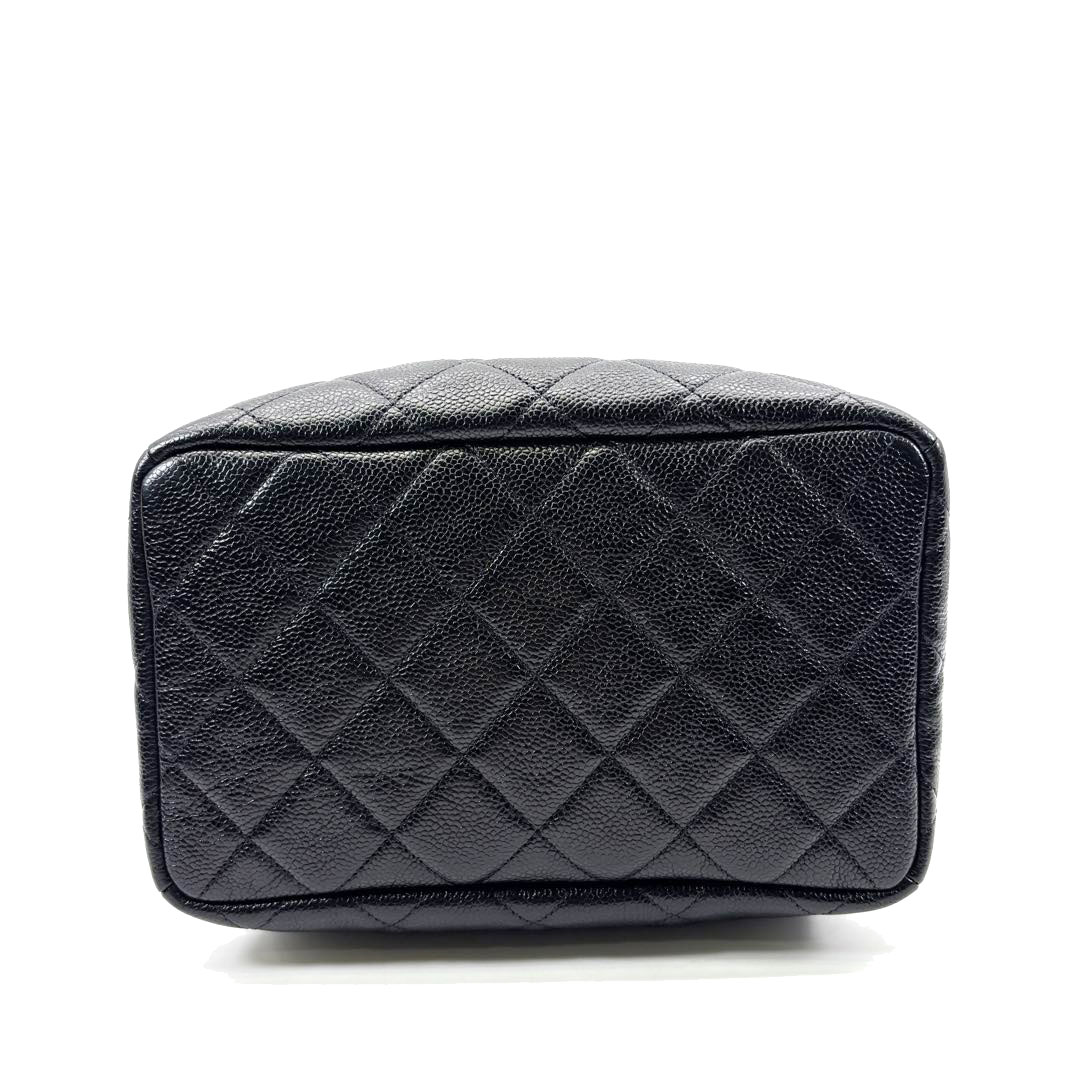 CHANEL シャネル 巾着型 2WAYチェーンショルダーバッグ キャビアスキン