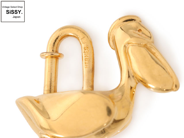 HERMES エルメス カデナ ペリカン メタル ゴールド