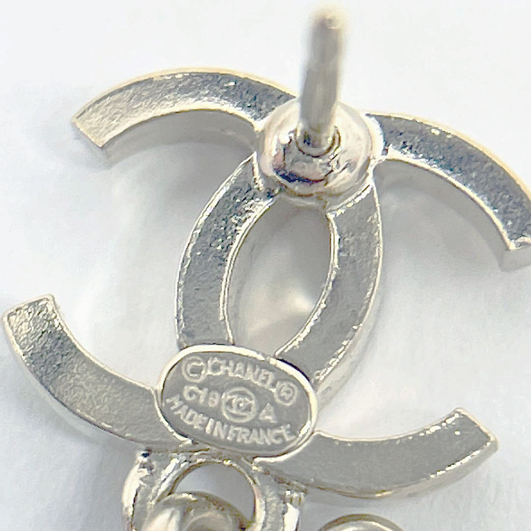 CHANEL シャネル ピアス ココマーク スフィンクス ドレス フェイクパール ゴールド C19A