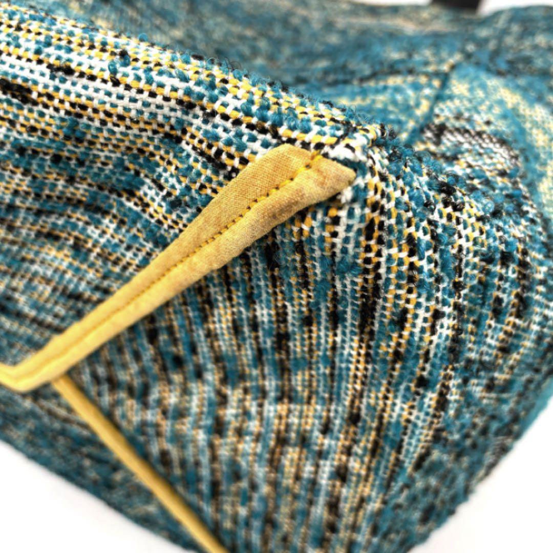 CELINE セリーヌ トートバッグ カバファントム ミディアム ツイード レザー ミレニアムコレクション グリーン系マルチカラー 171052BAF.07BL