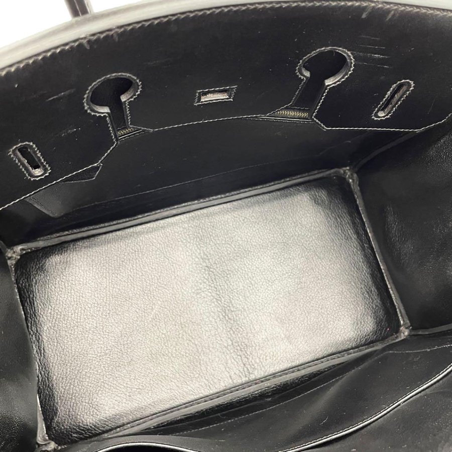 HERMES エルメス ハンドバッグ バーキン35 ボックスカーフ ブラック ゴールド金具 □F刻印