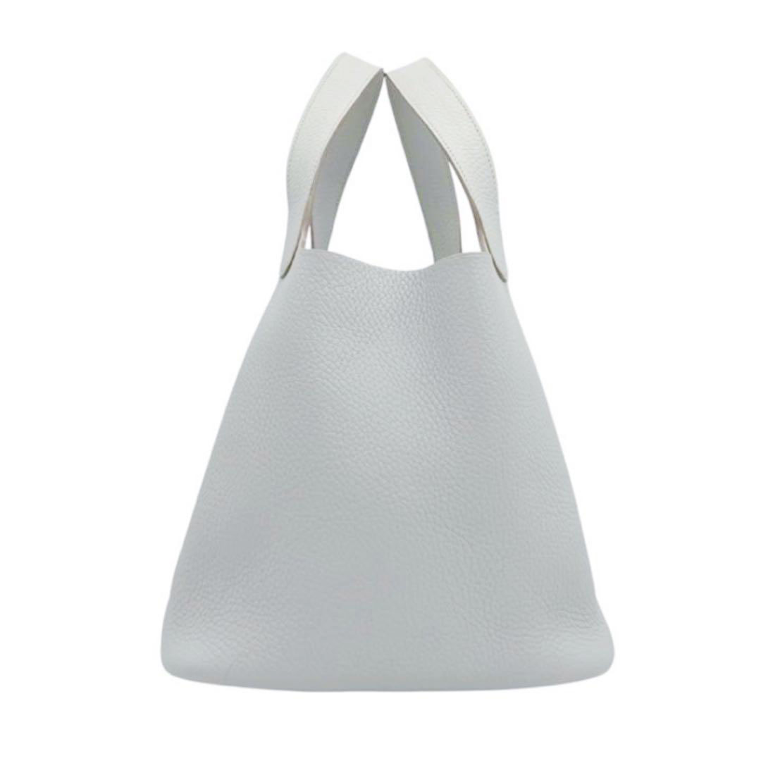 HERMES エルメス ピコタンロックMM ハンドバッグ トリヨンクレマンス パールグレー シルバー金具 □Q刻印