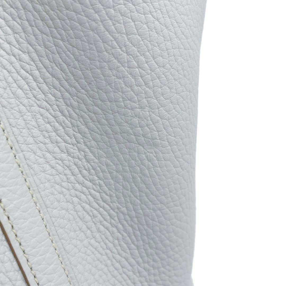 HERMES エルメス ピコタンロックMM ハンドバッグ トリヨンクレマンス パールグレー シルバー金具 □Q刻印