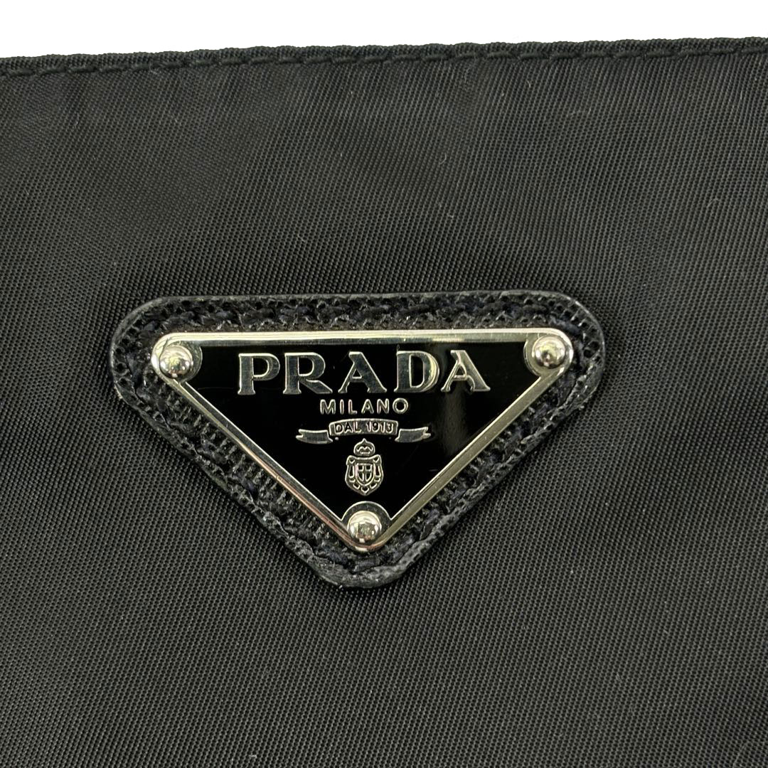 PRADA プラダ 斜めがけショルダーバッグ マチ無し テスートナイロン ブラック VA0053