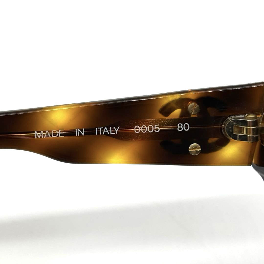 CHANEL シャネル レディース サングラス マトラッセ ココマーク べっ甲柄 ブラウン/ゴールド金具 0005 80