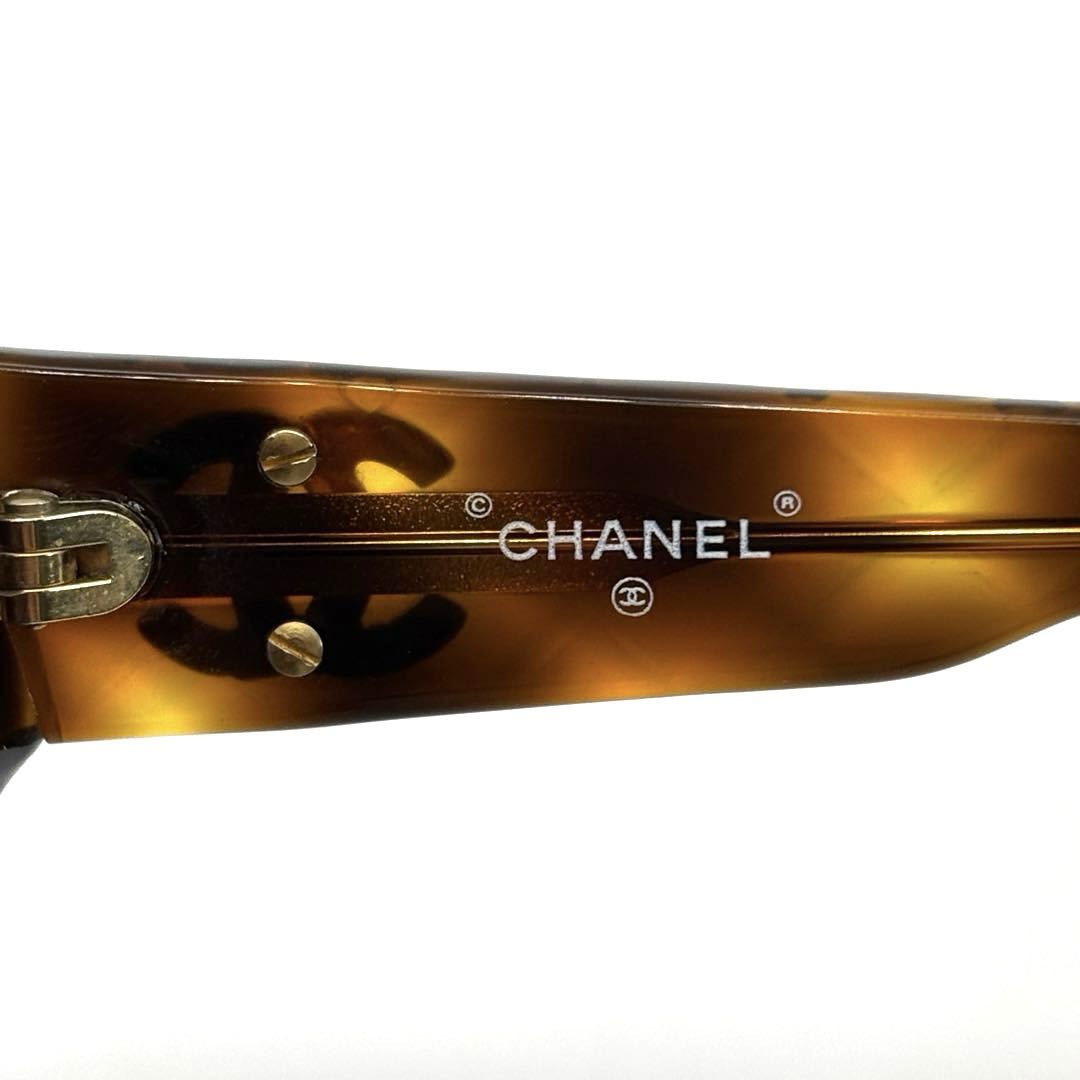 CHANEL シャネル レディース サングラス マトラッセ ココマーク べっ甲柄 ブラウン/ゴールド金具 0005 80
