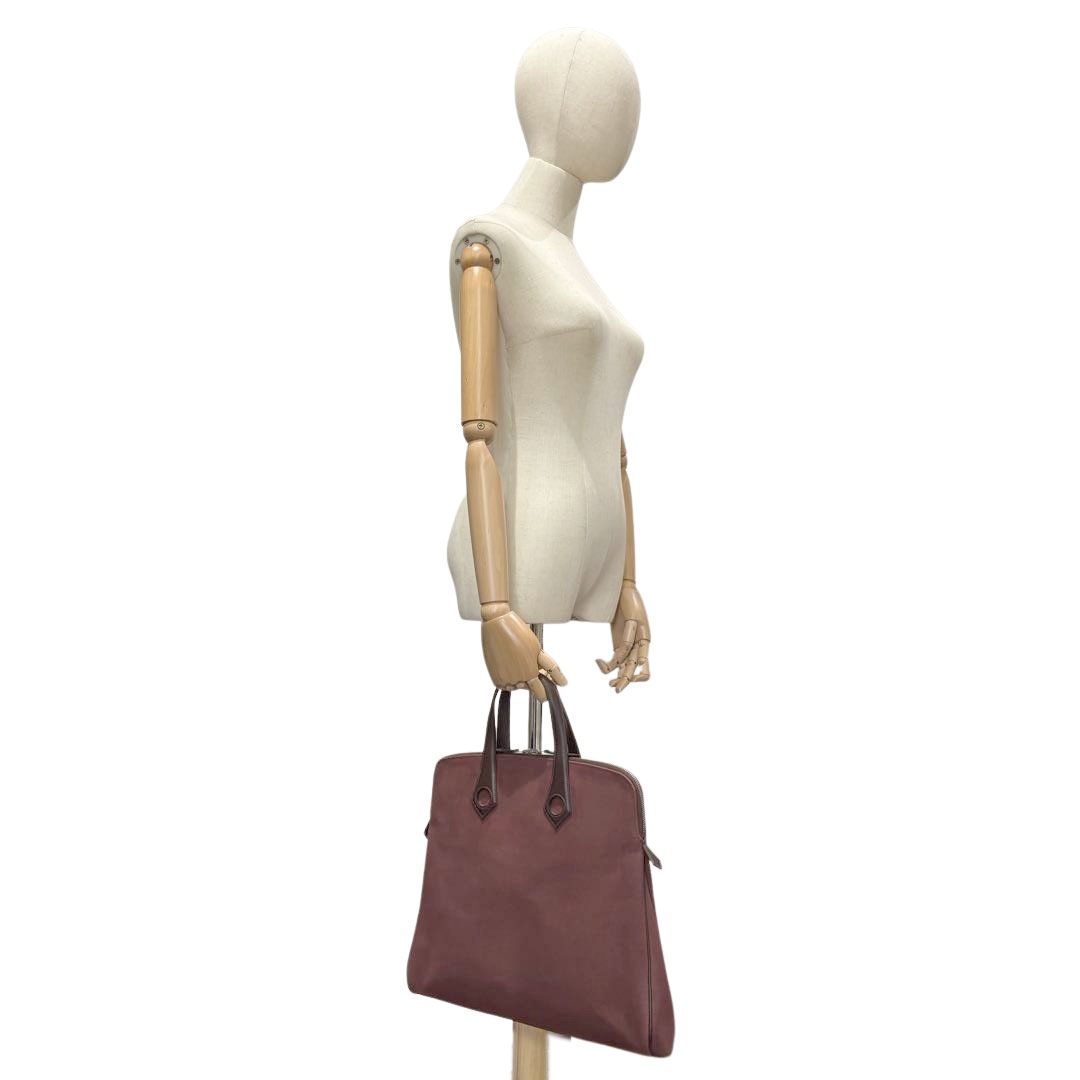 HERMES エルメス トートバッグ サックイブーMM トワルアッシュ ヴォースイフト ハバナ/エベンヌ □I刻印