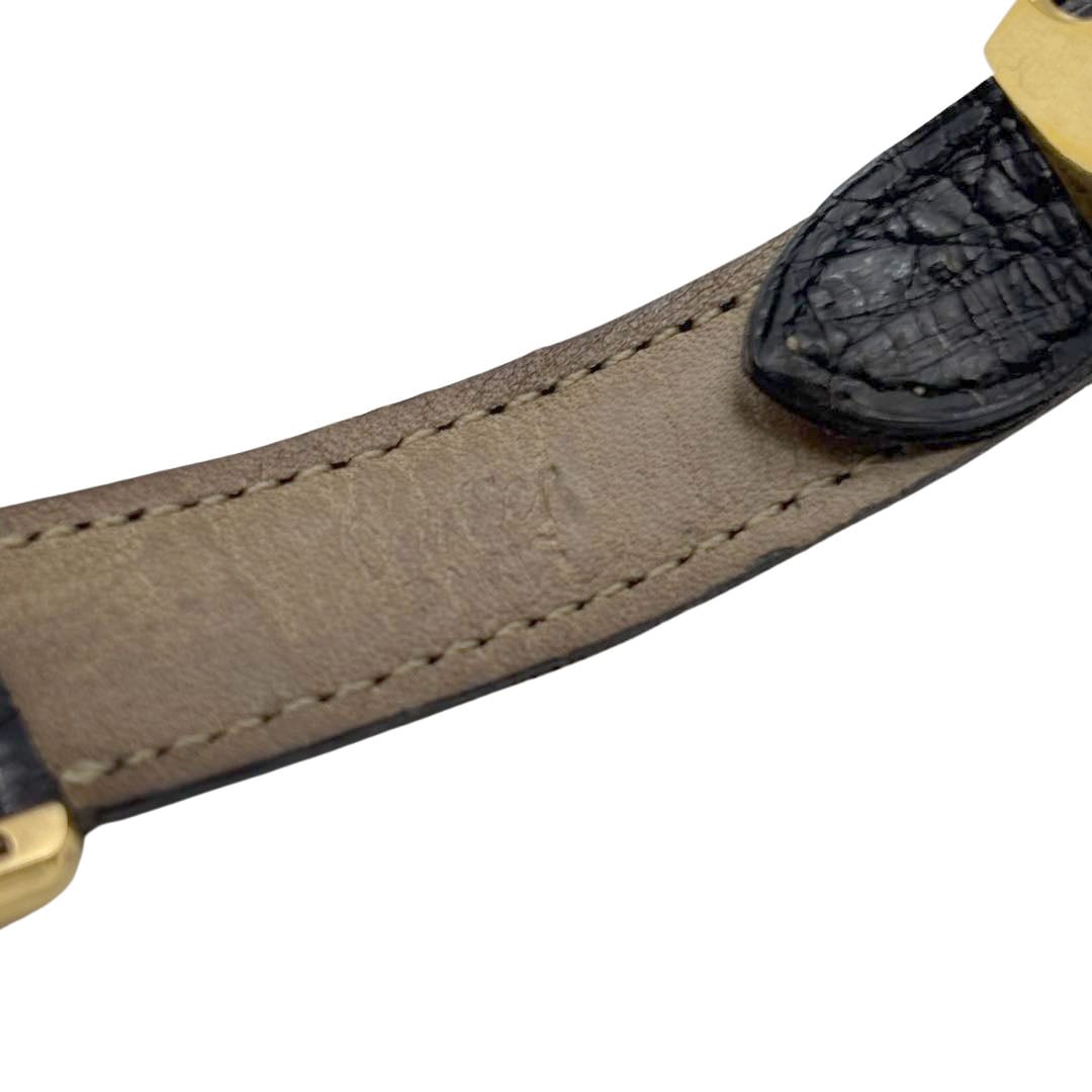 Cartier カルティエ レディース腕時計 マストタンクSM アラビア文字盤 QZ 925/レザー ゴールド/ブラック W1002954 5057001