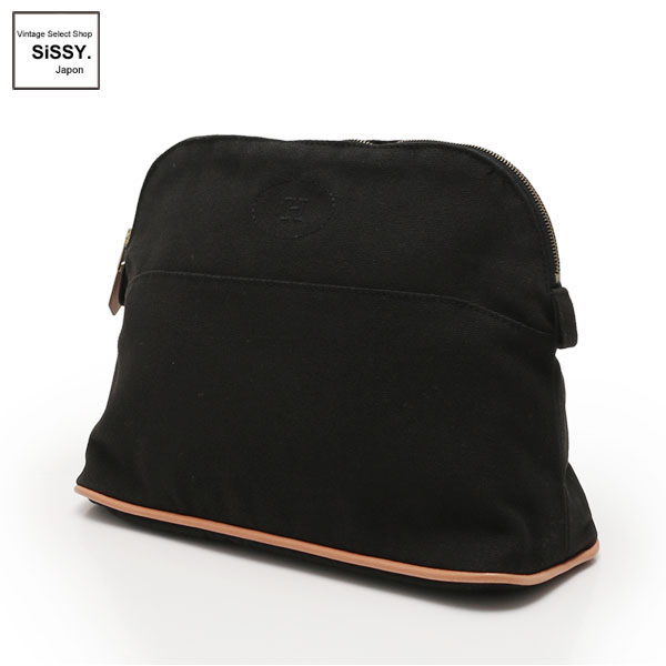 ■エルメス■ ボリードポーチ25 キャンバス ブラック 【HERMES】