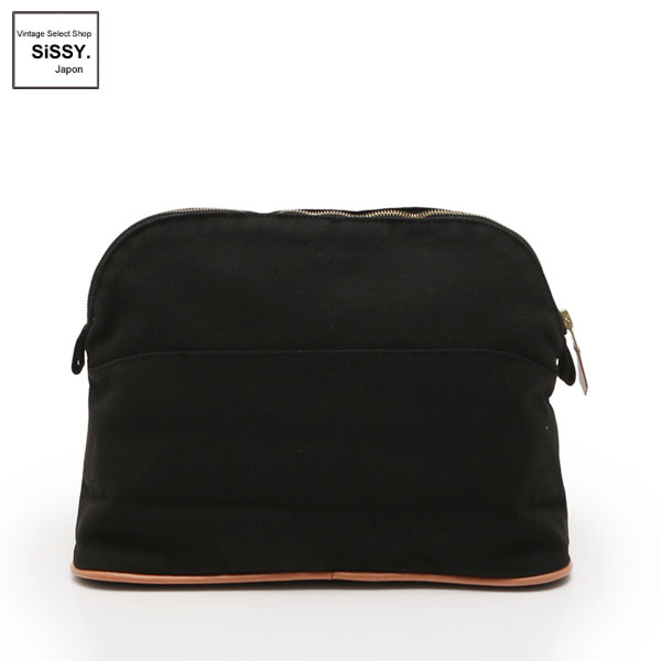 ■エルメス■ ボリードポーチ25 キャンバス ブラック 【HERMES】