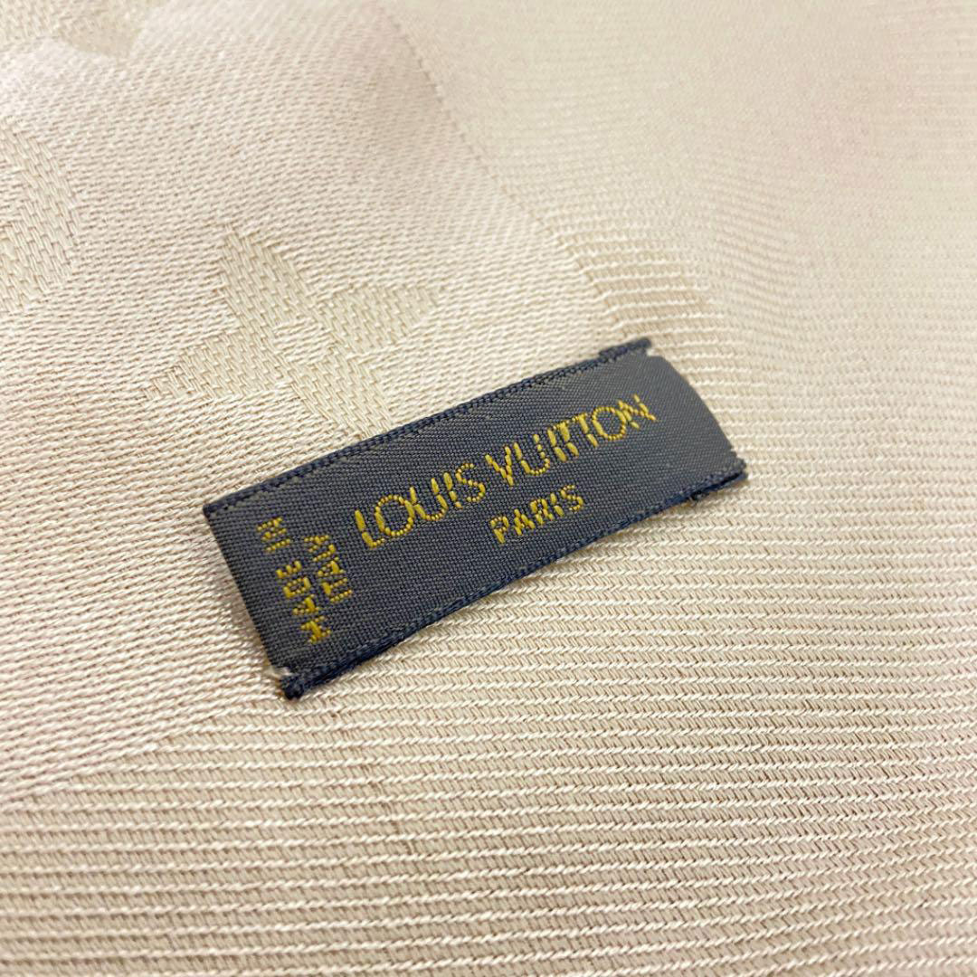 LOUIS VUITTON ルイヴィトン モノグラム・ショール デュンヌ(ベージュ) シルク ウール M71360