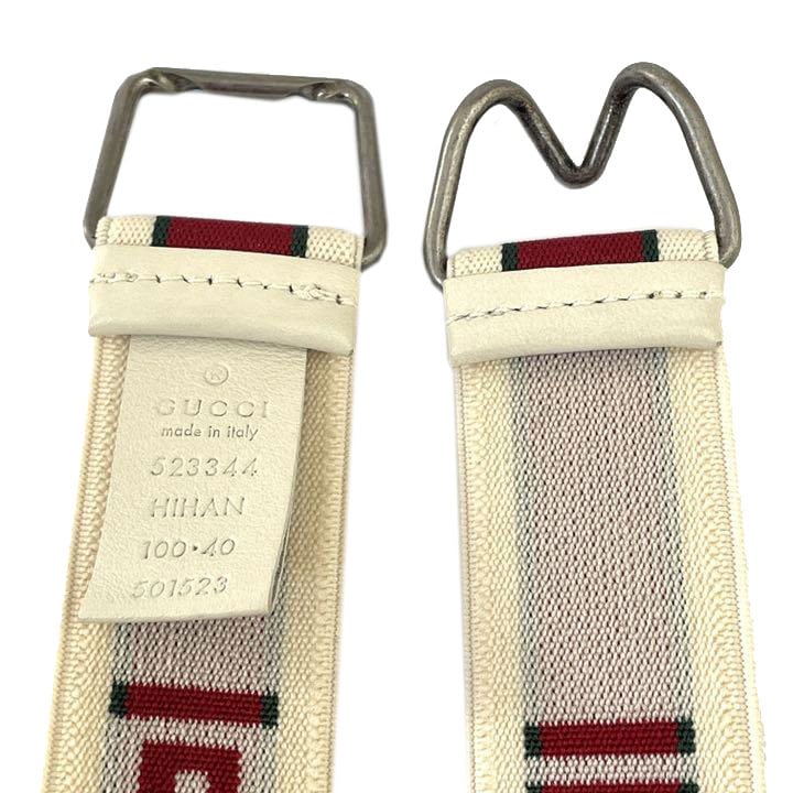 GUCCI グッチ エラスティックベルト メンズ フック式 シェリー