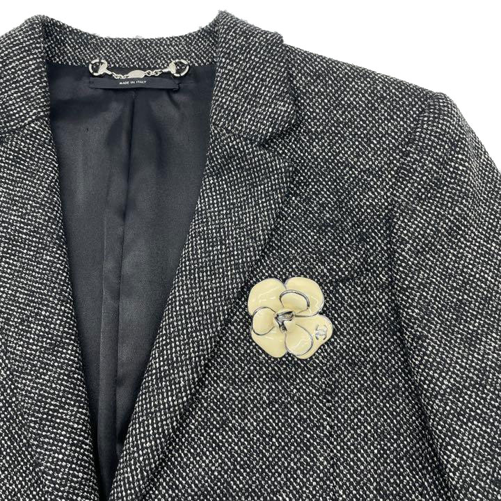 CHANEL シャネル ブローチ カメリア ココマーク ベージュ
