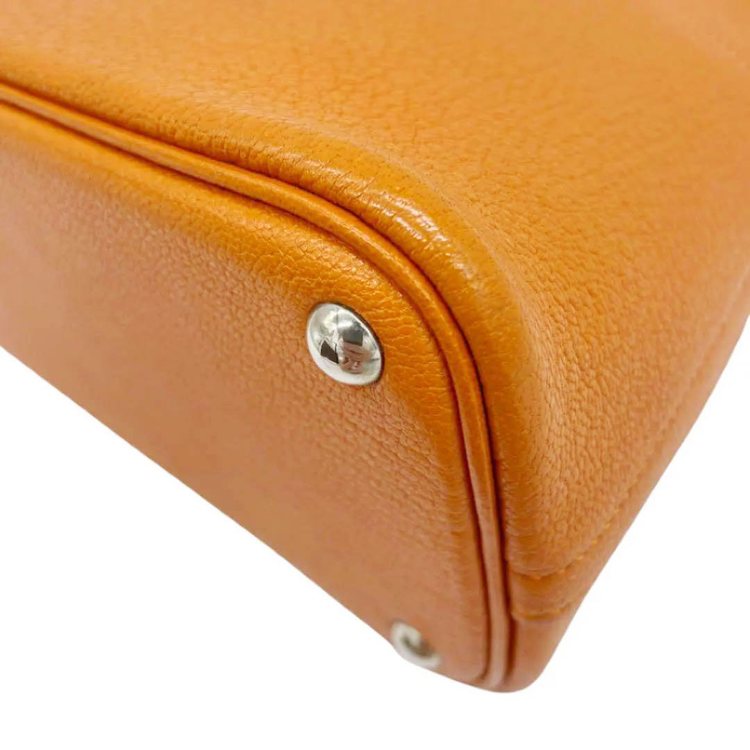 HERMES エルメス ボリード27 2WAYハンドバッグ シェーブル オレンジ系 □H刻印