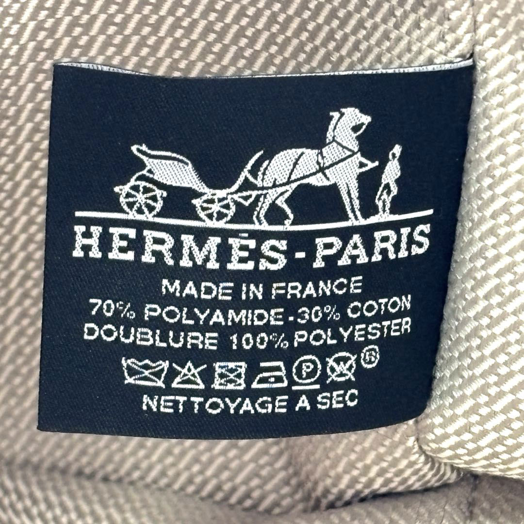 HERMES エルメス ハンドバッグ バス用ポーチ ブリッド ア ブラックGM ジグザグ キャンバス ブラック ブルーニュイ