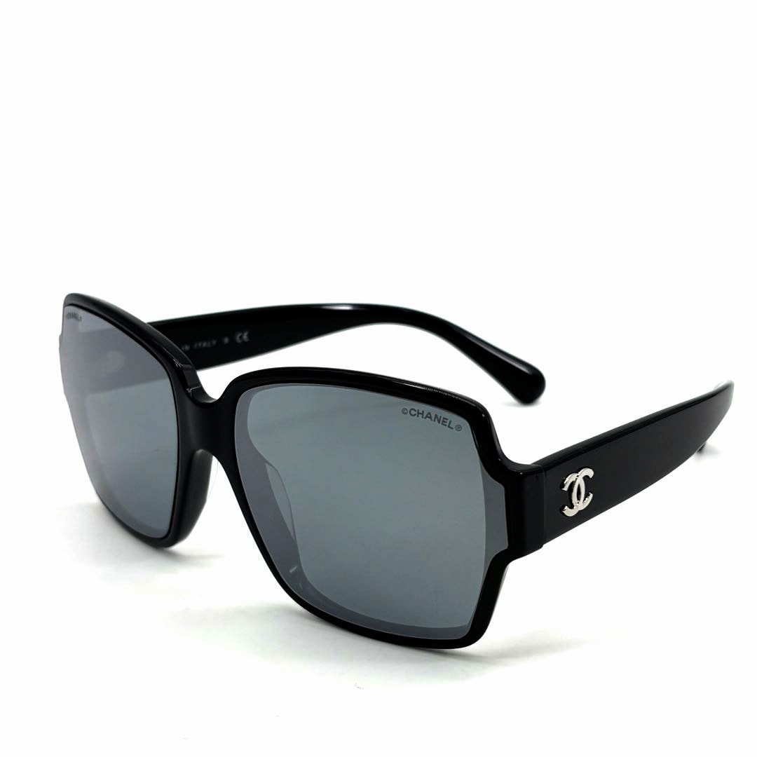CHANEL シャネル レディース サングラス ココマーク ミラーレンズ 61□17 ブラック 5385-A