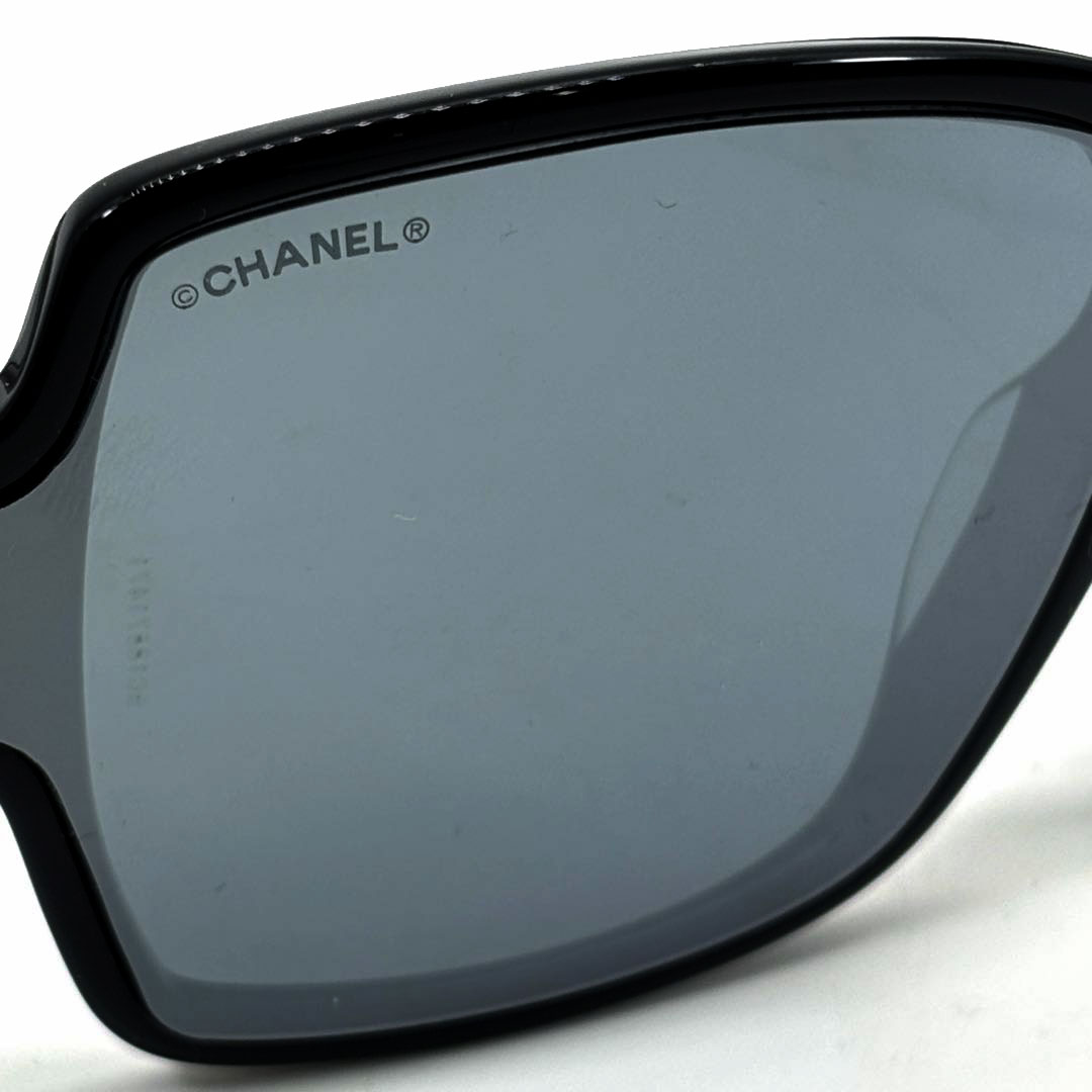 CHANEL シャネル レディース サングラス ココマーク ミラーレンズ 61□17 ブラック 5385-A