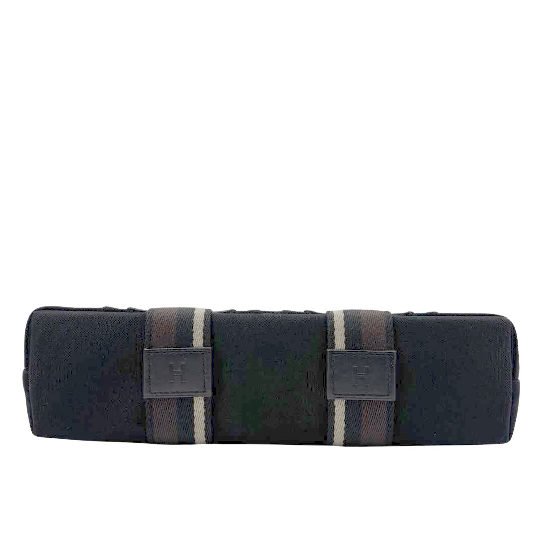 HERMES エルメス トートバッグ トロカホリゾンタルPM キャンバス/レザー ブラック