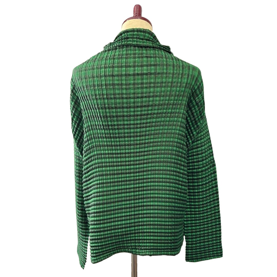 me by ISSEY MIYAKE プリーツ　長袖 me ISSEY MIYAKE ミーイッセイミヤケ プリーツ 長袖ブラウス チェック