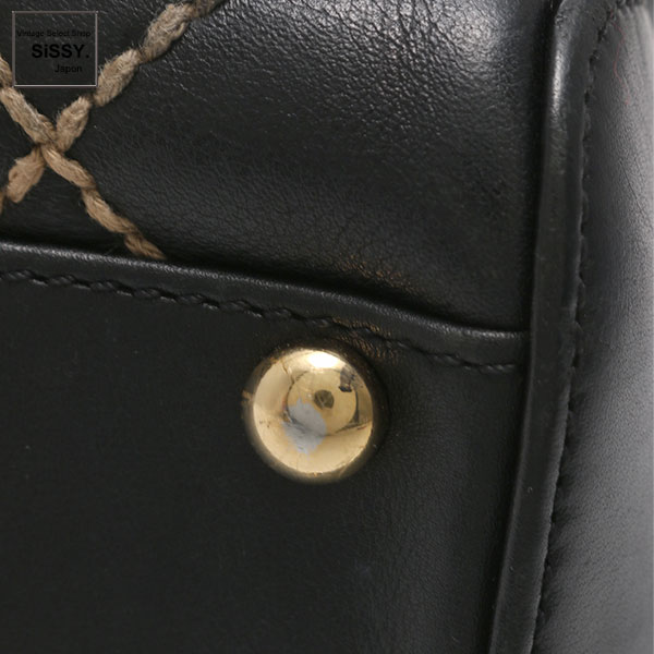 ■シャネル■ ボストンバッグ ワイルドステッチ レザー ブラック 【CHANEL】