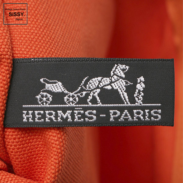■エルメス■ ヨッティングGM ポーチ コットンキャンバス オレンジ 【HERMES】