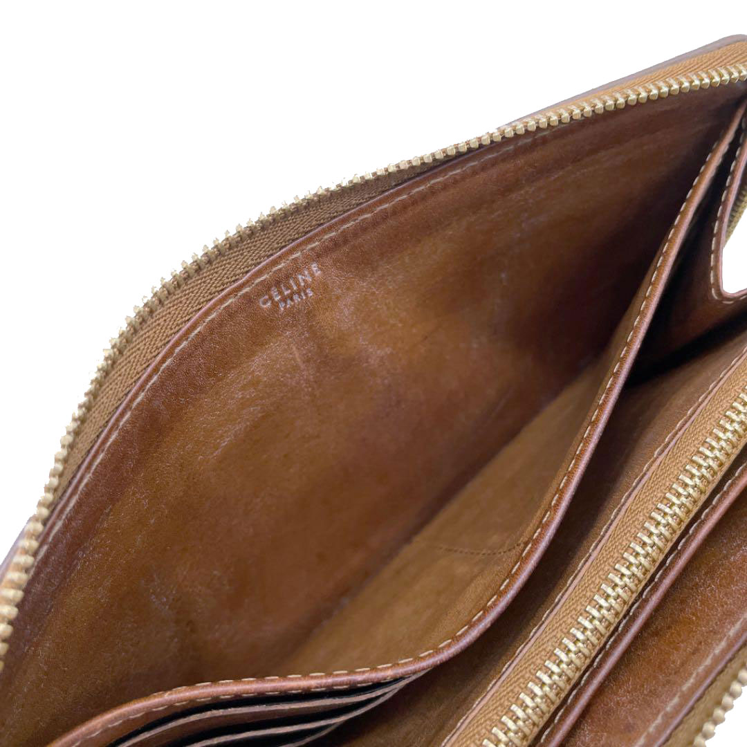 CELINE セリーヌ ラウンドファスナー長財布 マカダム柄