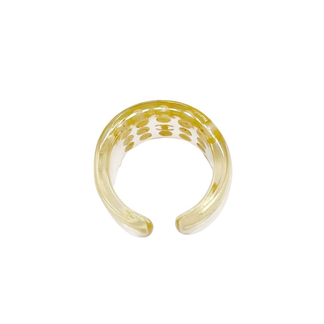 CHANEL シャネル リング 指輪 フェイクパール ココマーク プラスチック クリア 約14号