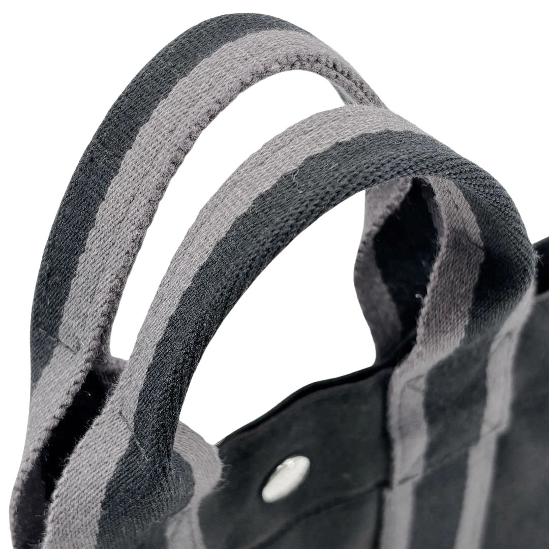 HERMES エルメス トートバッグ フールトゥPM キャンバス ブラック/グレー