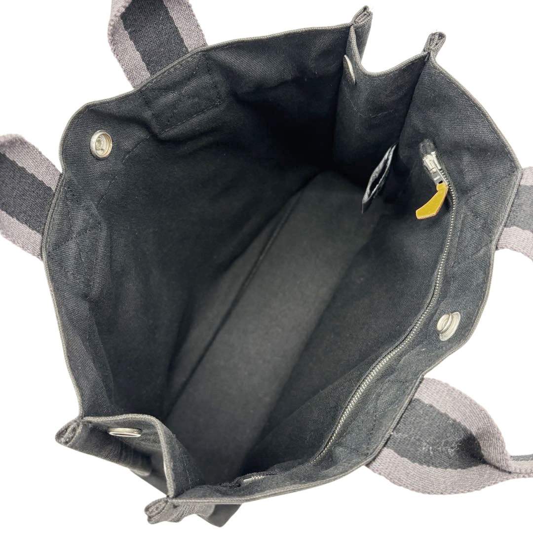 HERMES エルメス トートバッグ フールトゥPM キャンバス ブラック/グレー