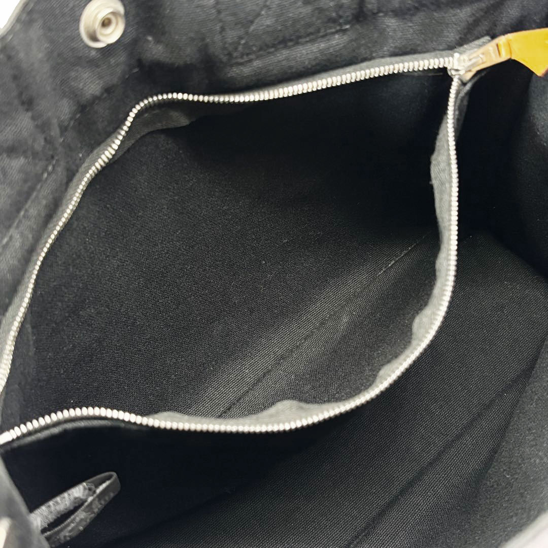 HERMES エルメス トートバッグ フールトゥPM キャンバス ブラック/グレー