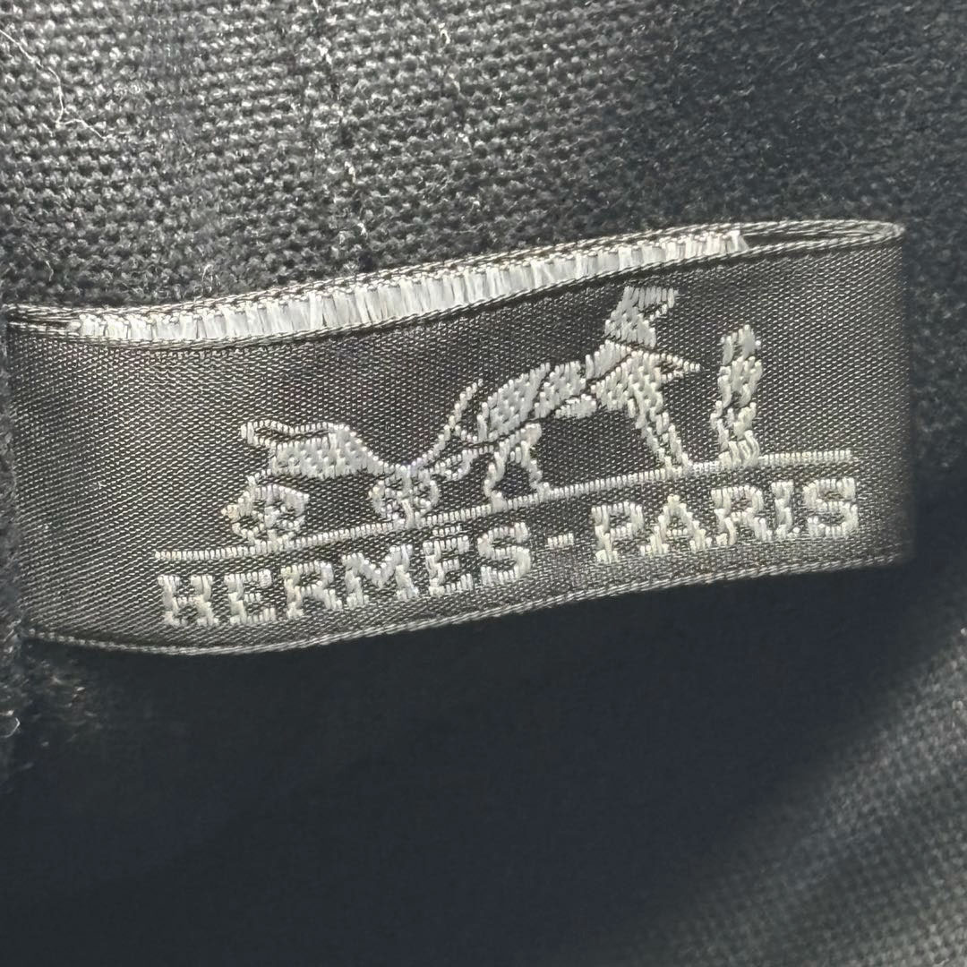 HERMES エルメス トートバッグ フールトゥPM キャンバス ブラック/グレー