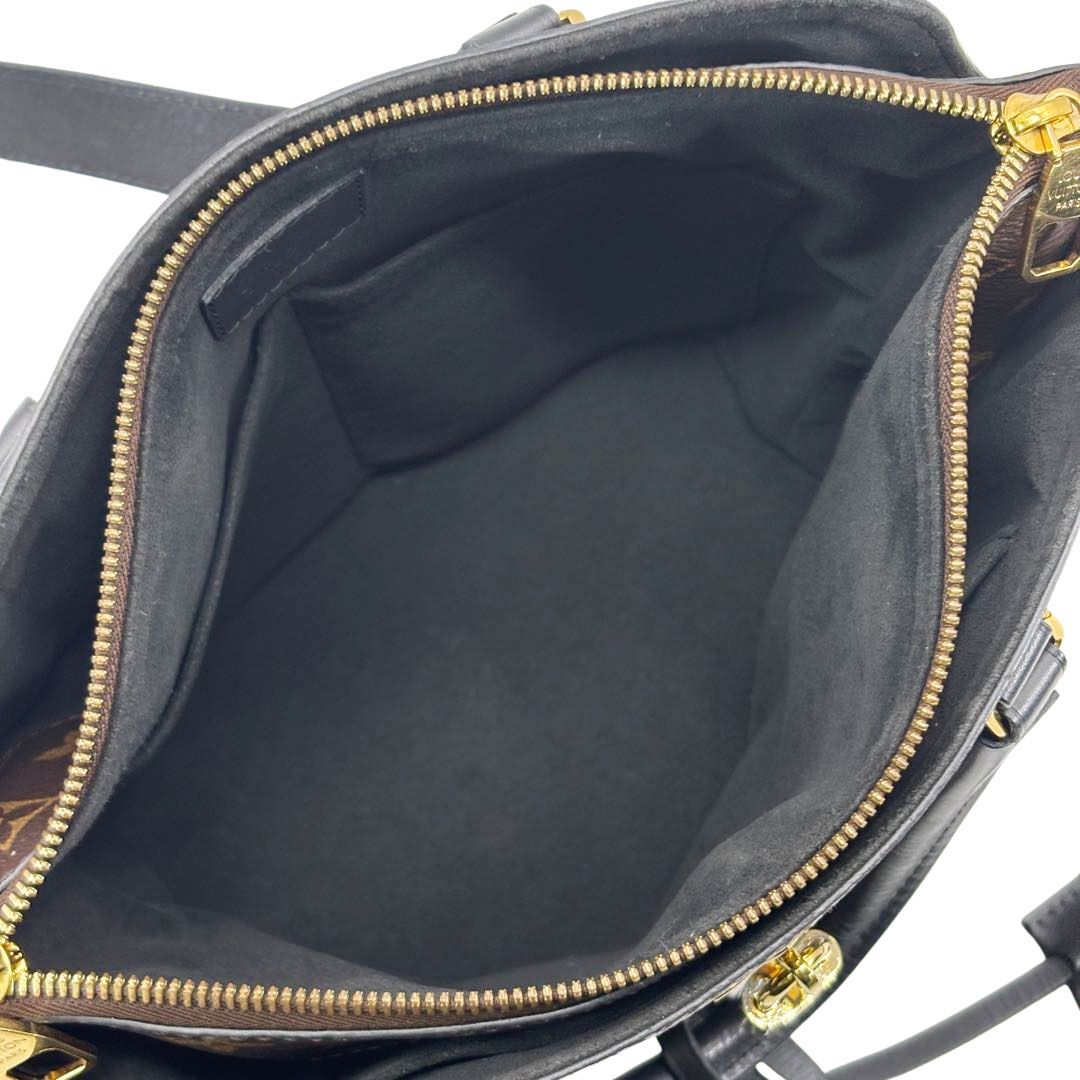 LOUIS VUITTON ルイヴィトン フラワー ジップド トートPM モノグラム/レザー M44351