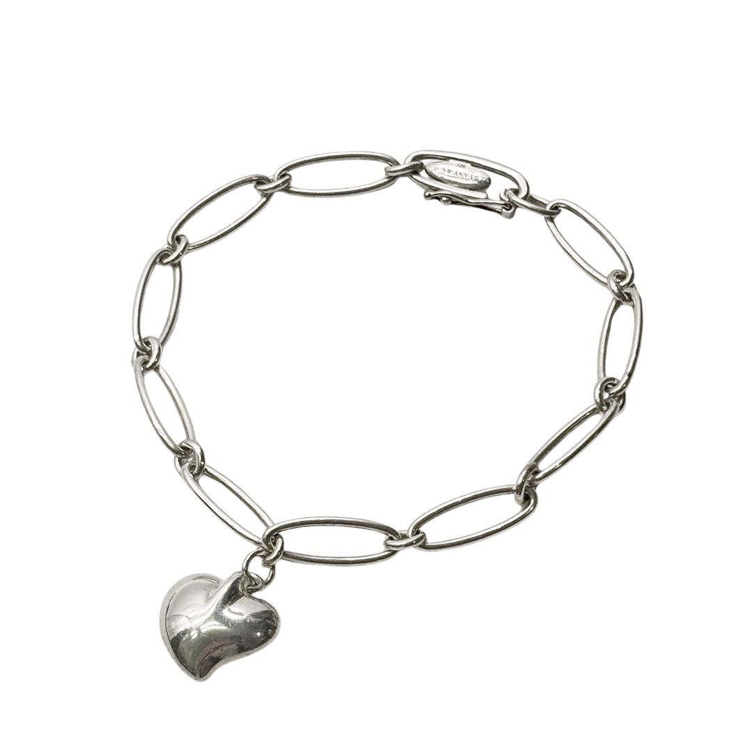 TIFFANY&Co. ティファニー カーブドハート ブレスレット エルサペレッティ 925 シルバー 9.2g