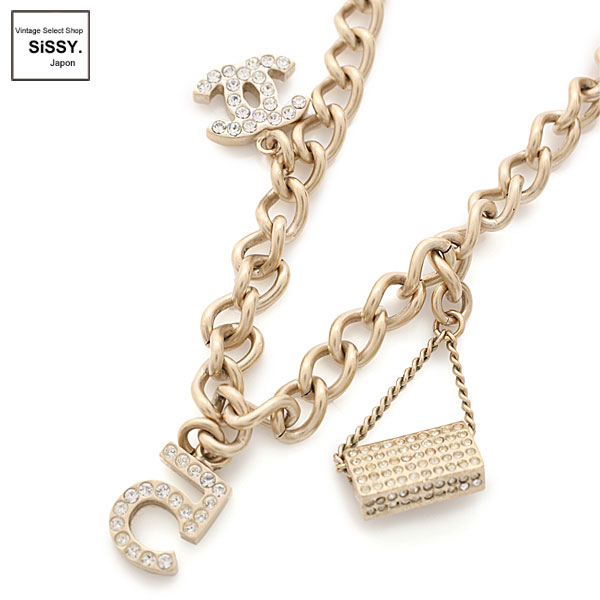 ■シャネル■ アイコンチャーム ネックレス ラインストーン ゴールド 05A 【CHANEL】