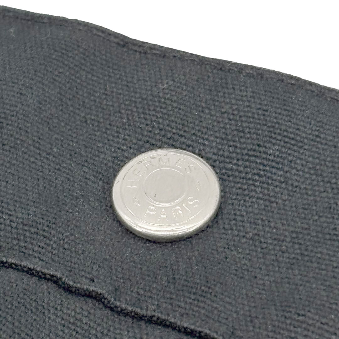 HERMES エルメス トートバッグ フールトゥGM キャンバス ブラック/グレー