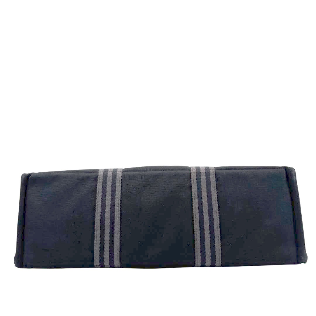 HERMES エルメス トートバッグ フールトゥGM キャンバス ブラック/グレー