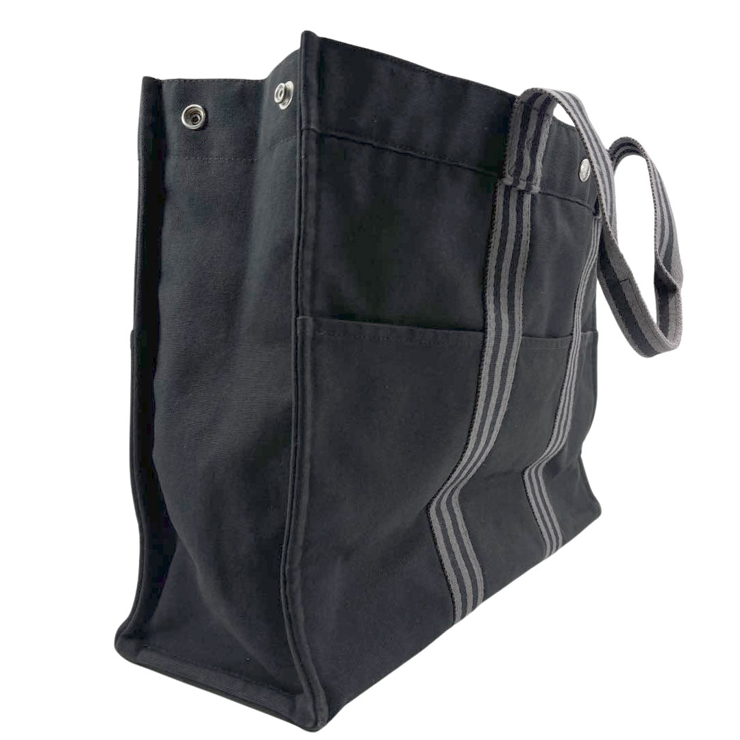 HERMES エルメス トートバッグ フールトゥGM キャンバス ブラック/グレー