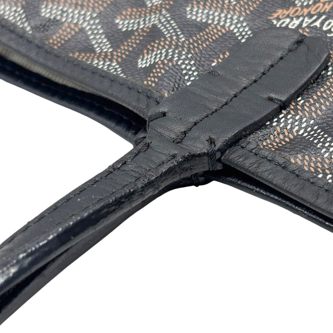 GOYARD ゴヤール サンルイPM トートバッグ PVC/レザー ブラック