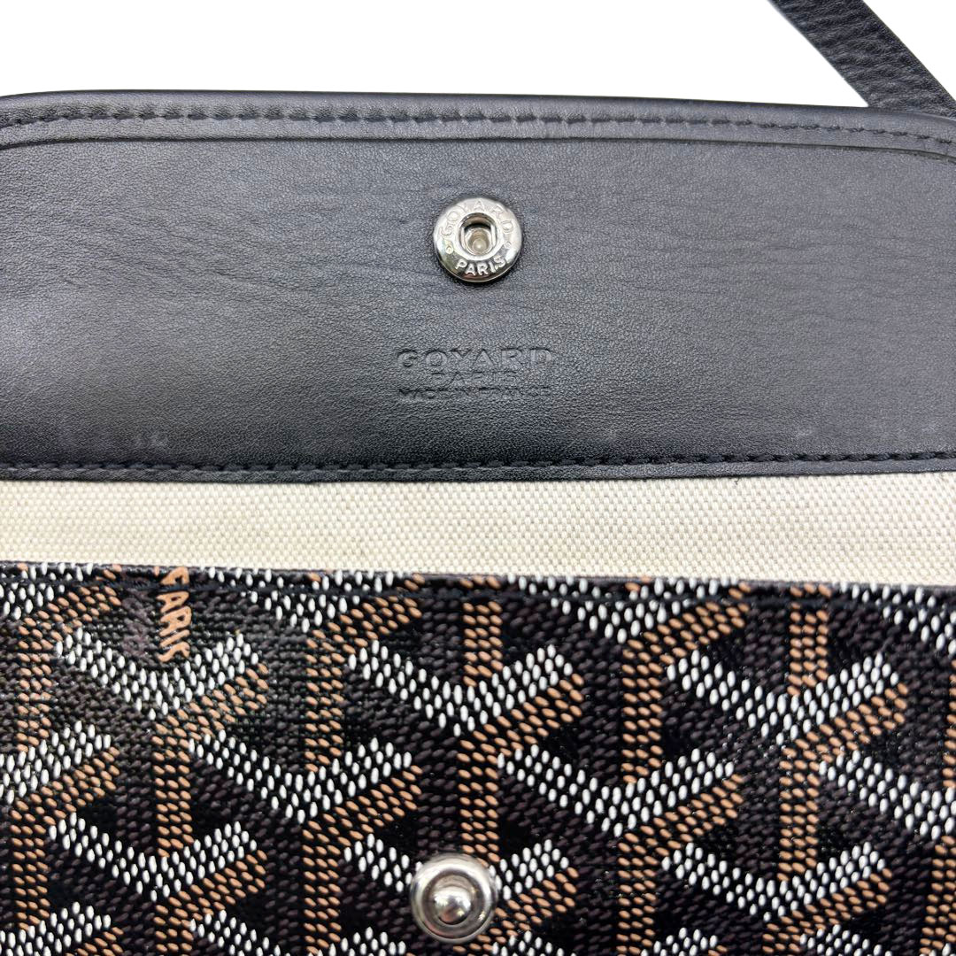 GOYARD ゴヤール サンルイPM トートバッグ PVC/レザー ブラック