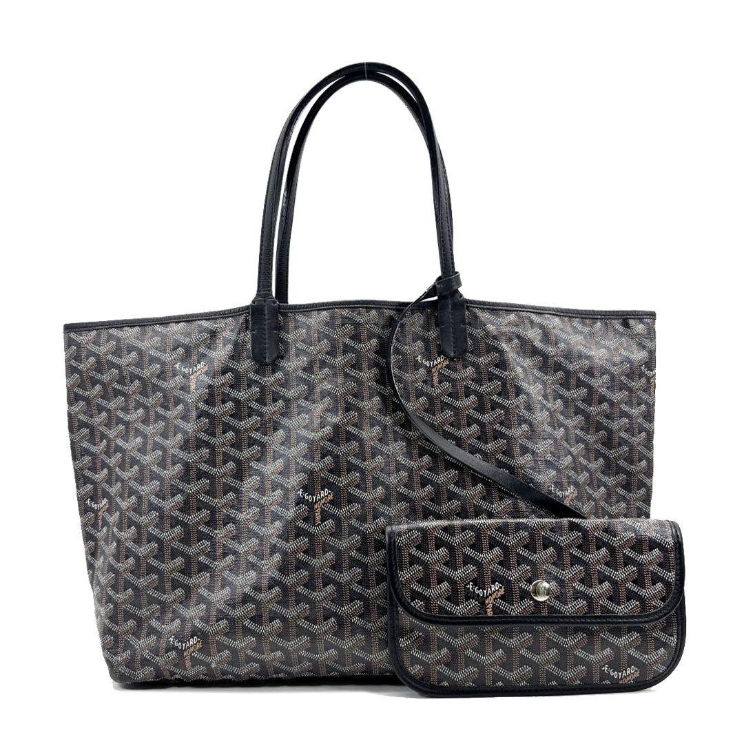 GOYARD ゴヤール サンルイPM トートバッグ PVC/レザー ブラック