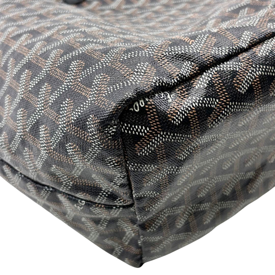 GOYARD ゴヤール サンルイPM トートバッグ PVC/レザー ブラック