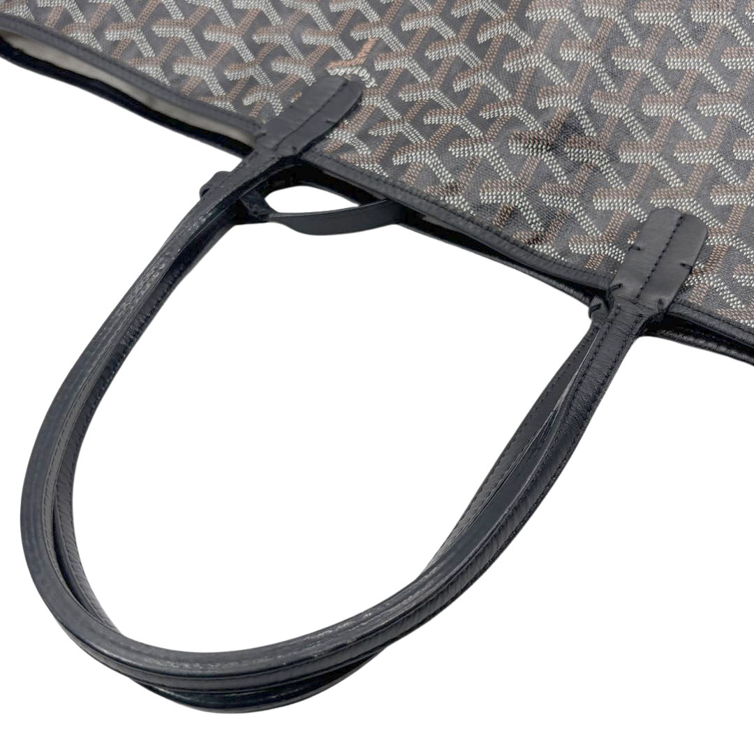 GOYARD ゴヤール サンルイPM トートバッグ PVC/レザー ブラック